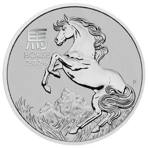 2026 1oz. Australian Lunar Platinum bullion coin - Year of the Horse - Series III - Reserve side