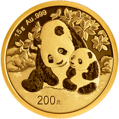 2024 15gram Chinese Gold Panda reverse