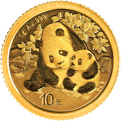 2024 1gram Chinese Gold Panda Reverse