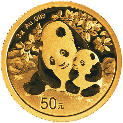 2024 3gram Chinese Gold Panda reverse
