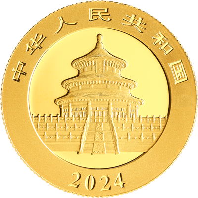 2024 8gram Chinese Gold Panda Obverse