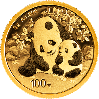 2024 8gram Chinese Gold Panda reverse