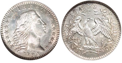 1794 silver half dime