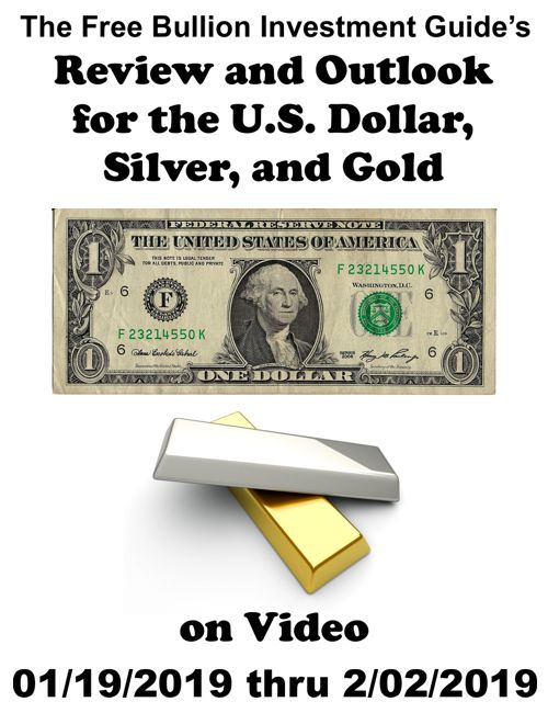 Jan 26/2019 - Blog Post - Review and Outlook for U.S Dollar, Silver and Gold on Video - Title Graphi