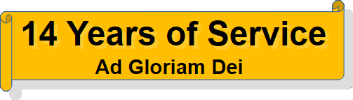 14 Years of Service Banner of the Free Bullion Investment Guide (Ad Gloriam Dei = For the Glory of God)