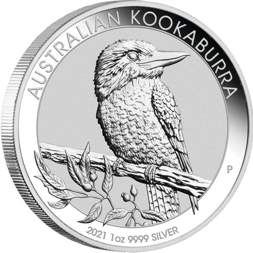 1oz. silver kookaburra - reverse side