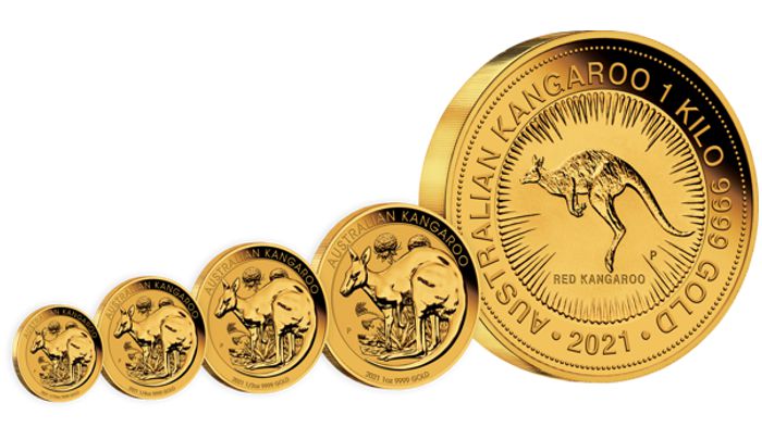 gold kangaroo bullion coin series