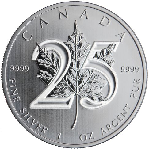 25th Anniv. Silver Maple Leaf