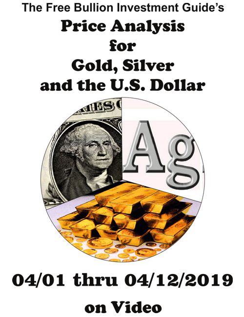 2019 - April 8th Video Blog - Price Analysis for Gold, Silver and the U.S. Dollar...on Video - Title Graphic