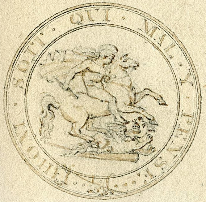 Benedetto Pistrucci's Original Sketch for the Sovereign