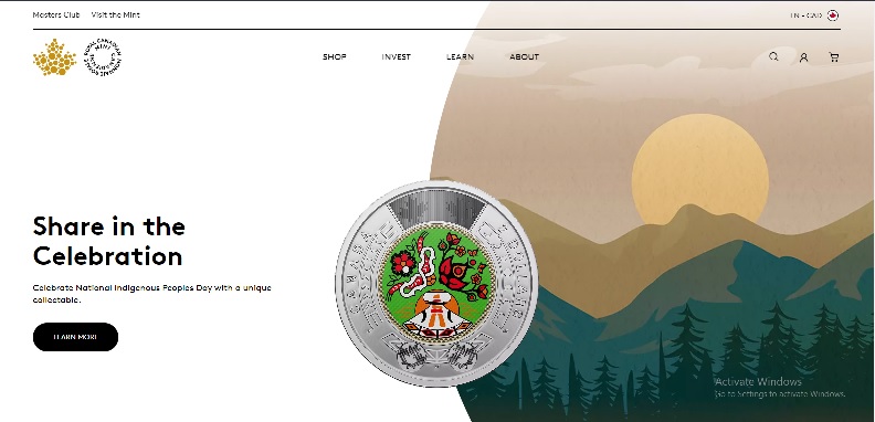 Royal Canadian Mint - Homepage Screenshot