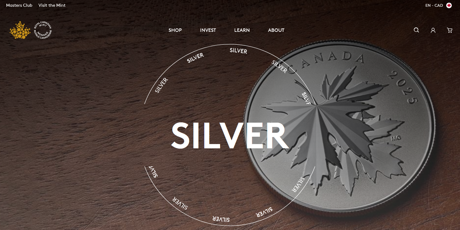Silver Bullion BG - Royal Canadian Mint (RCM) - Silver Coins Screenshot