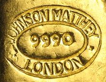 johnson matthey - 9990 - london - gold identification mark
