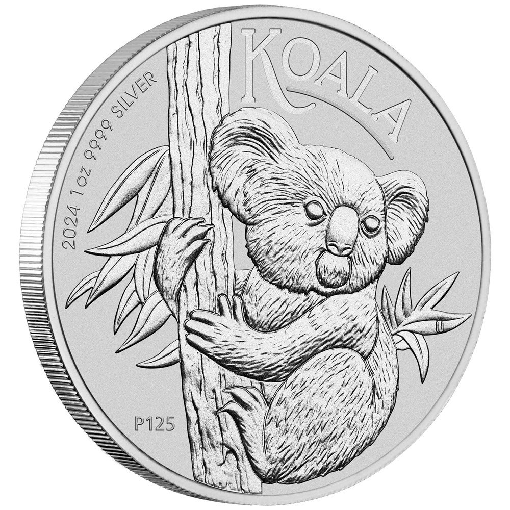 2024 - Australian 1oz. Silver Koala - showing edge - reverse side