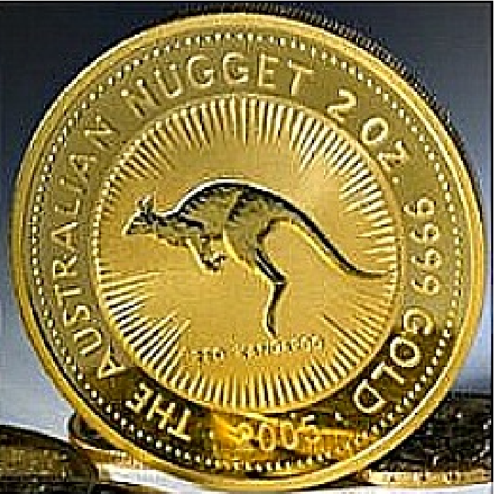 2005 - 2 oz. Australian Gold Nugget (Kangaroo) Bullion Coin - Reverse
