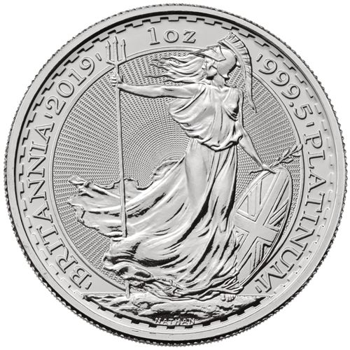 1oz. Platinum Britannia - Reverse side