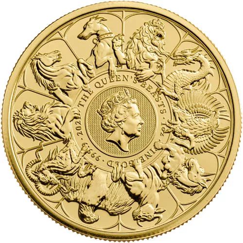 2021 1 oz Gold Queen's Beasts Bullion Coin - Series Completer - Reverse Side