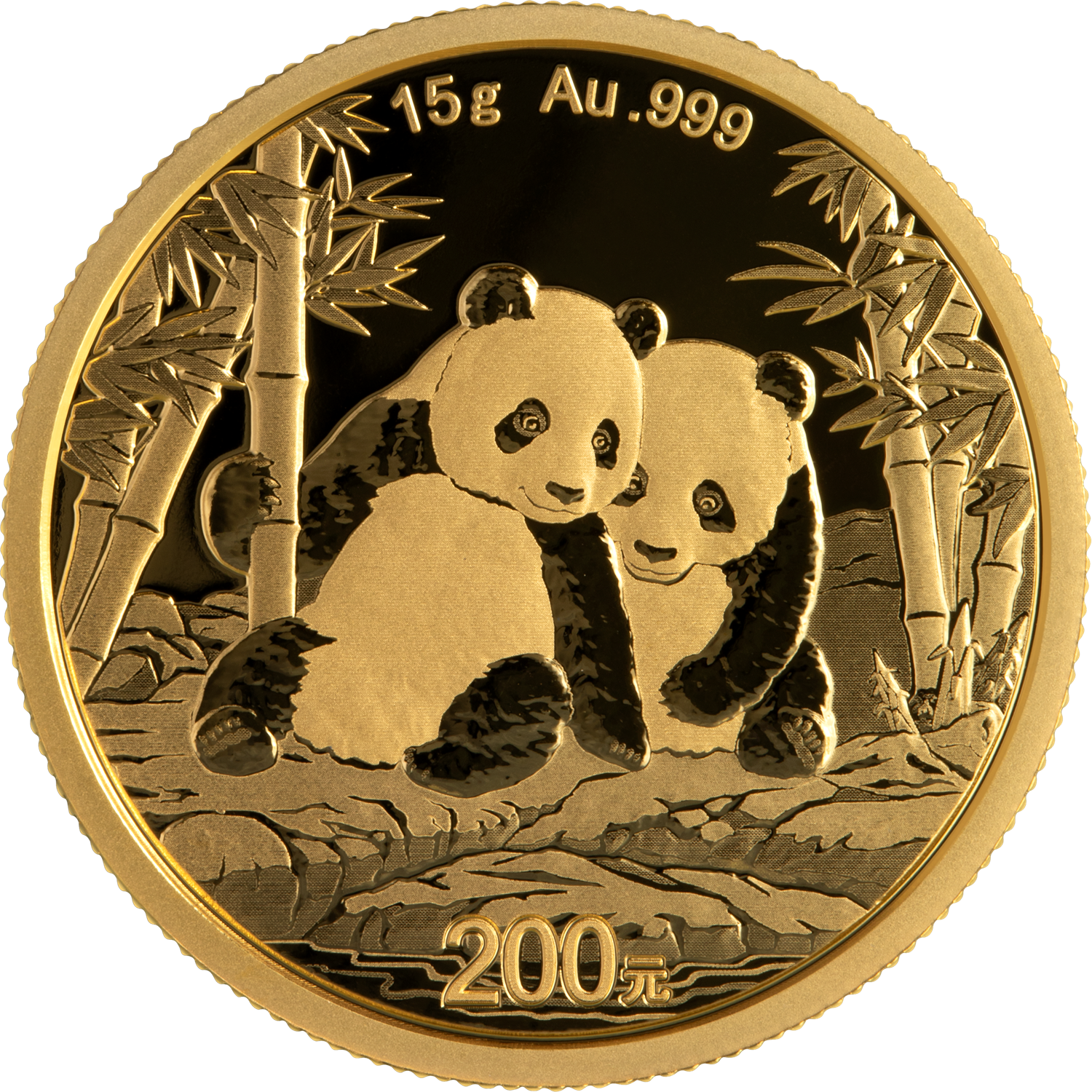 2026 - 15gram Chinese Gold Panda Bullion Coin - Reverse Side