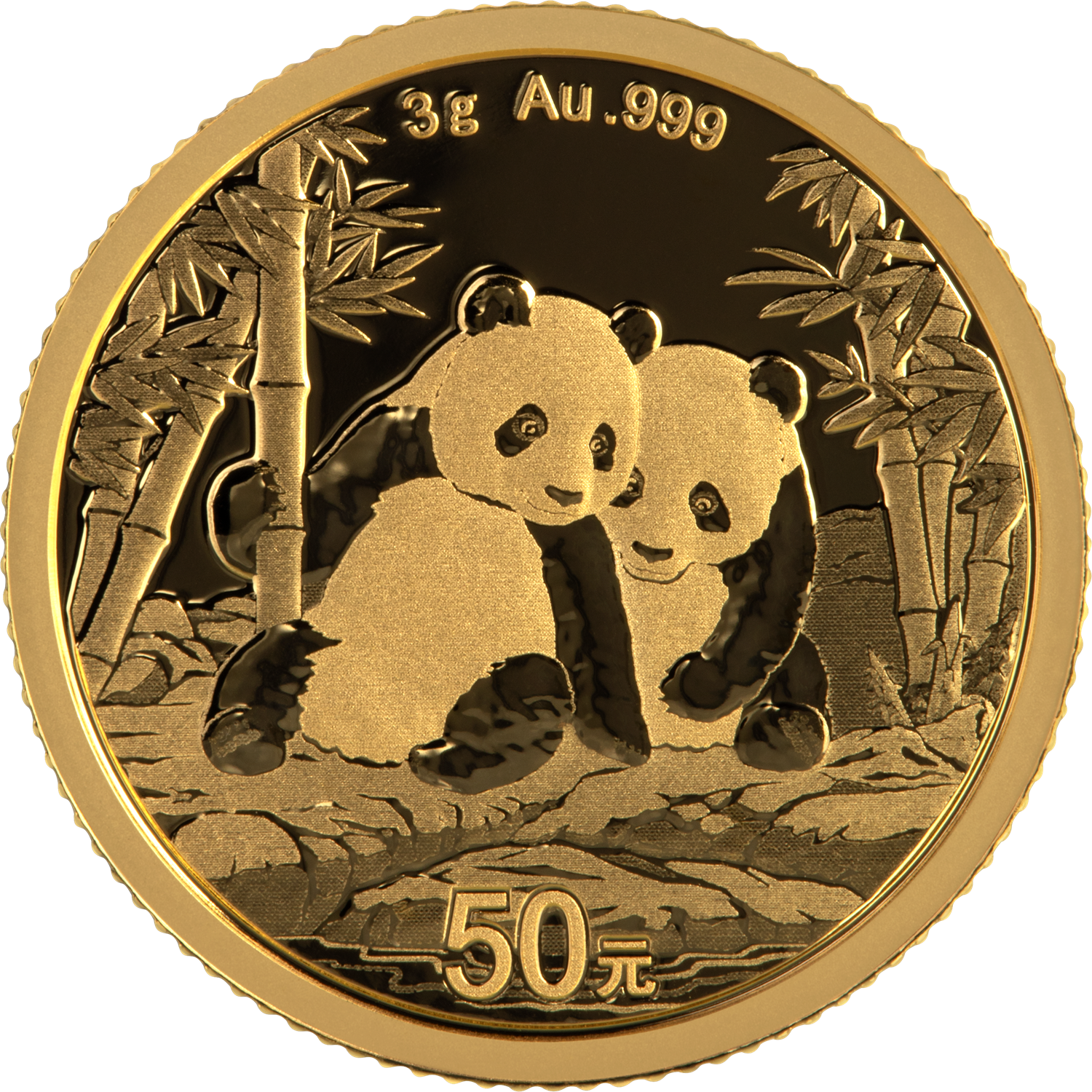 2026 3-gram Chinese Gold Panda Bullion Coin - Reverse Side