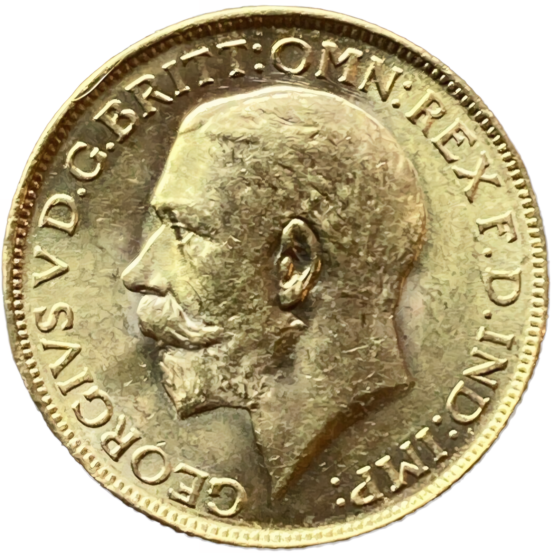 1928 South African Gold Sovereign obverse