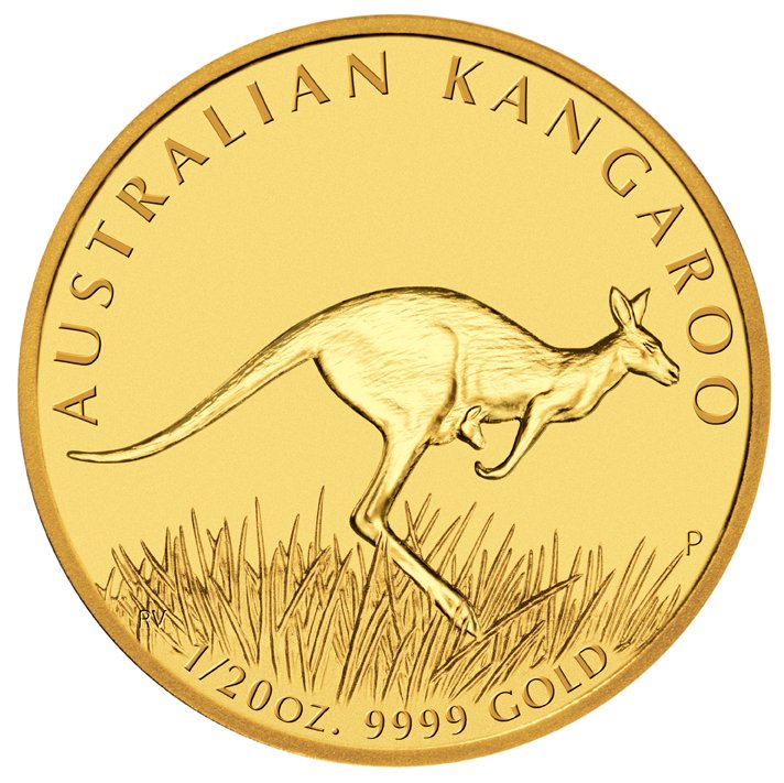 2008 1/20th oz. Gold Kangaroo - Reverse