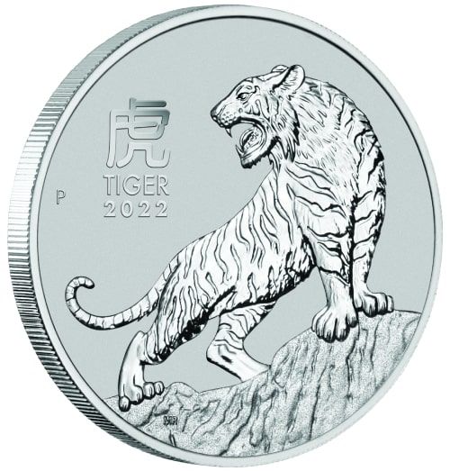 2022 - 1oz. Platinum Lunar Bullion Coin - REV - withEdge