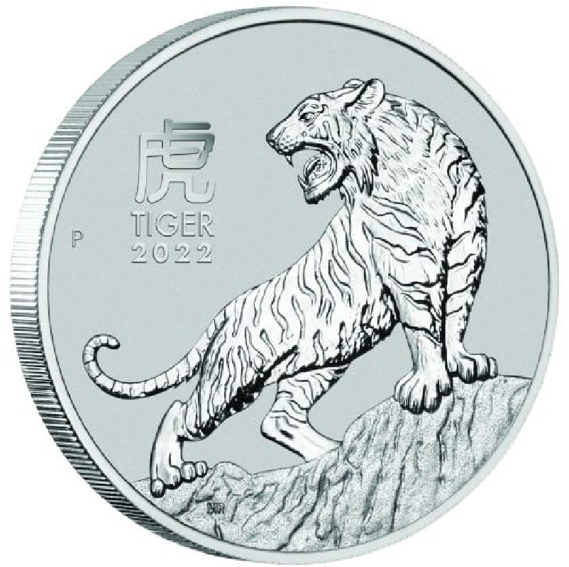 2022 - 1oz. Platinum Lunar Bullion Coin - REV - withEdge