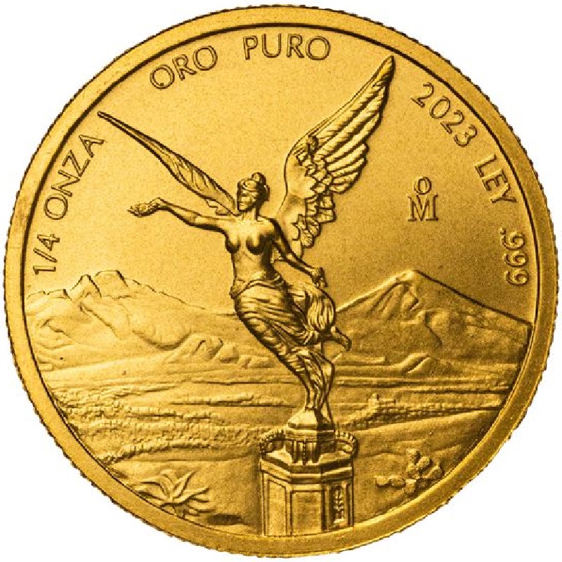 Quarter oz Gold Mexican Libertad Reverse