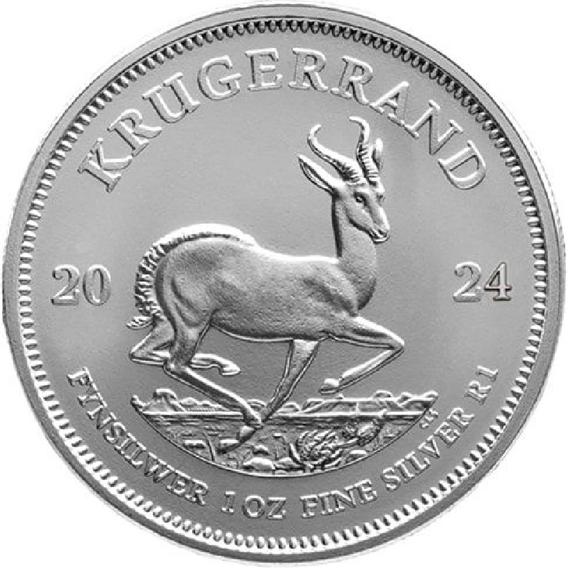 1oz Silver Krugerrand bullion coin - reverse side