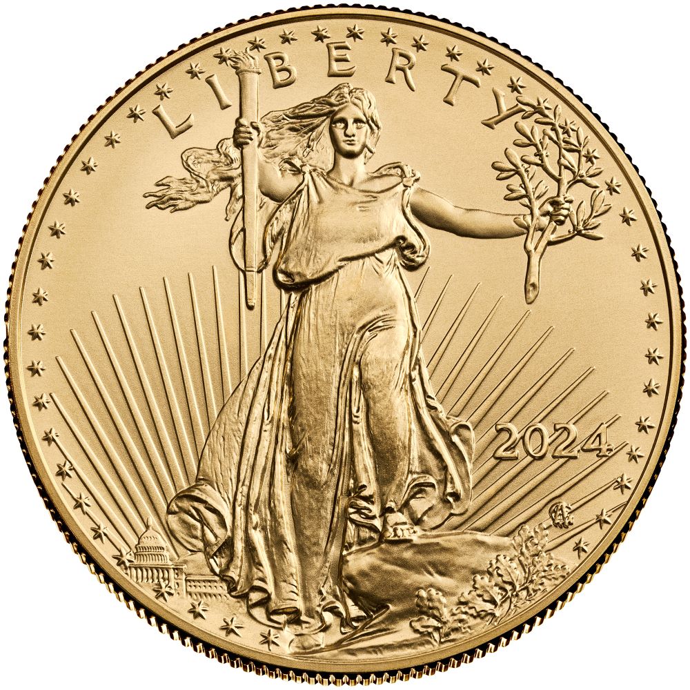 2024 1oz American Eagle Gold Bullion Coin - obverse side