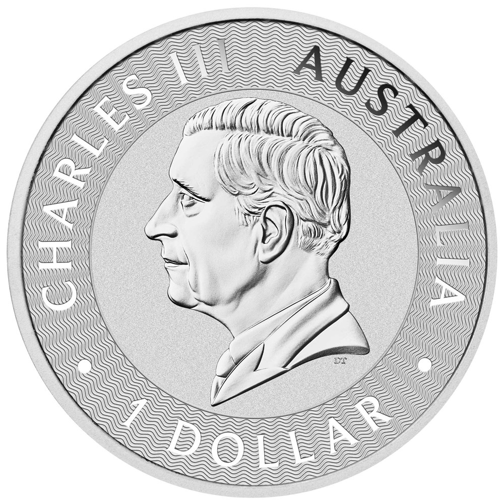 2024 1oz. Australian Kangaroo Silver bullion coin - obverse side