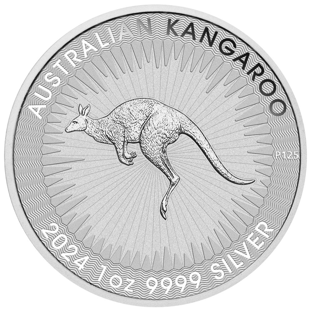 2024 1oz. Australian Kangaroo Silver bullion coin - reverse side