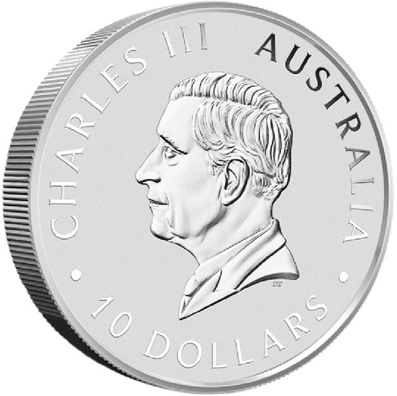 2024 10 oz. Australian Kookaburra Silver bullion coin - obverse side