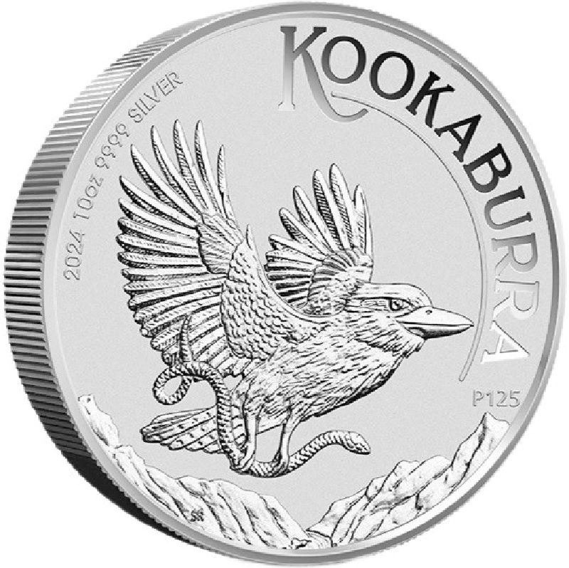 2024 10 oz. Australian Kookaburra Silver bullion coin - reverse side