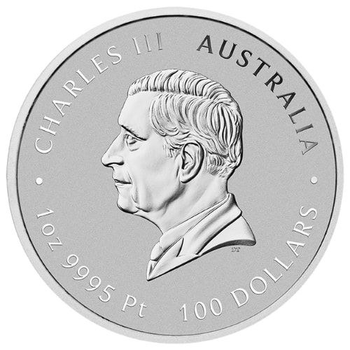 2026 1oz. Australian Lunar Platinum bullion coin - Year of the Horse - Series III - Obverse side