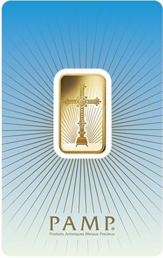 PAMP - 10gram - Faith Series Cross Gold Bar In Assay