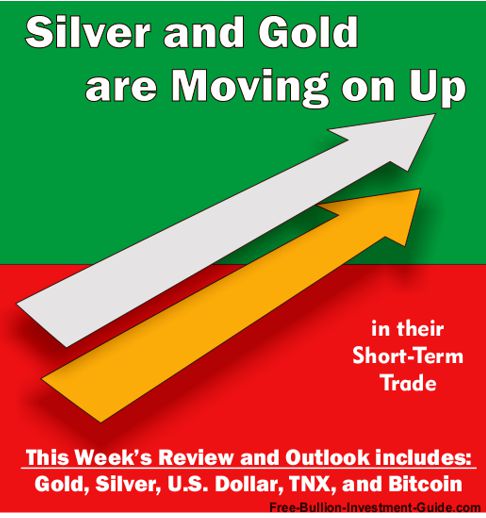 2017 - October 16th - Silver and Gold are Moving on Up - in their short-term trade - graphic
