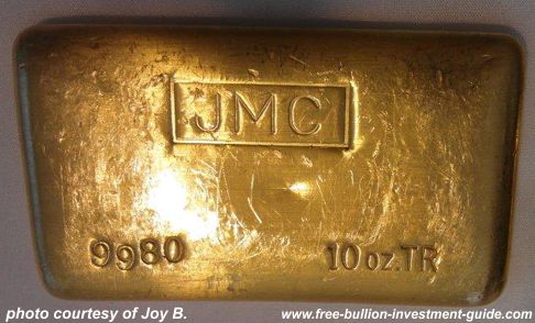 10oz johnson matthey gold bar