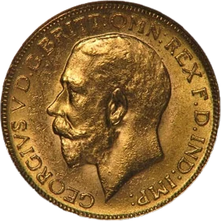 1918 Canadian Gold Sovereign - Obverse Side