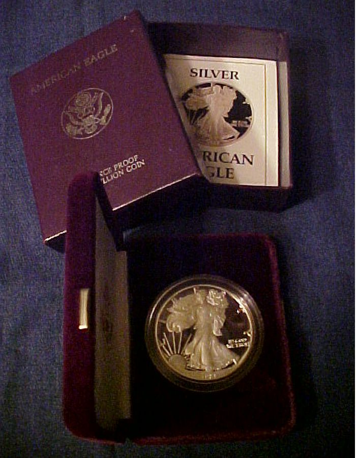 1988 silver eagle proof