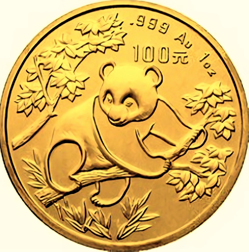 1992 chinese gold panda