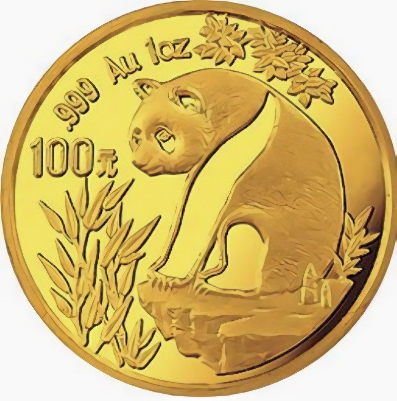 1993 chinese gold panda