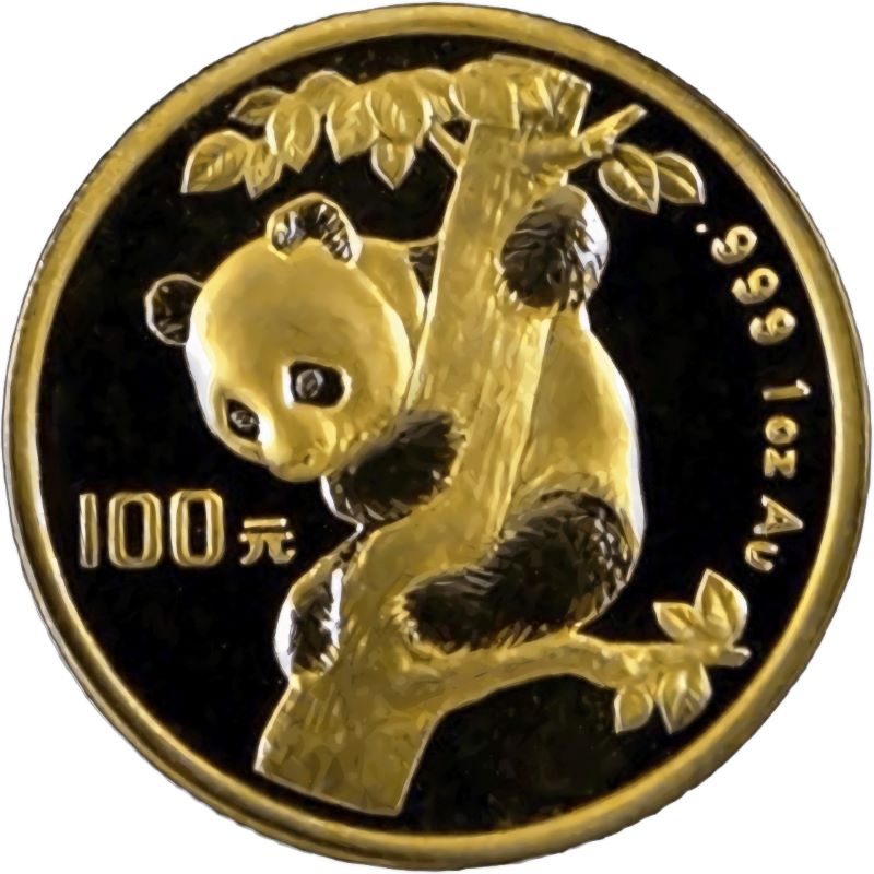 gold chinese panda