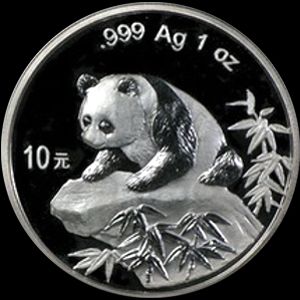 1999 chinese silver panda