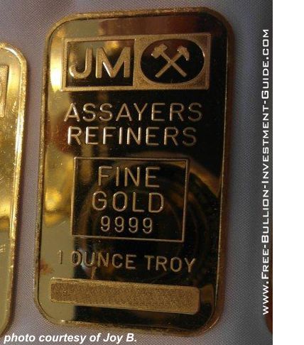 Johnson Matthey Gold Bullion Bar