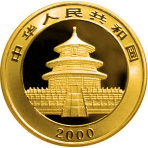 2000 gold panda obv