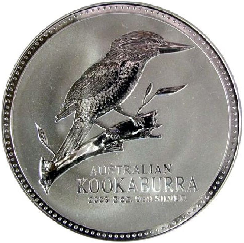 2003 - 2 oz. Australian Silver Kookaburra Reverse