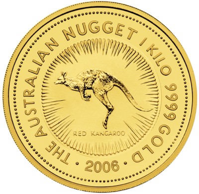 2006 1 kilo. Australian Gold Nugget - Original Style (Gold Kangaroo)