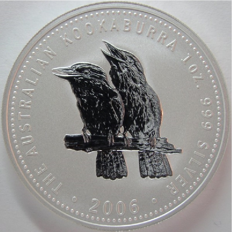 2006 1oz. Australia Kookaburra Silver bullion coin - reverse side