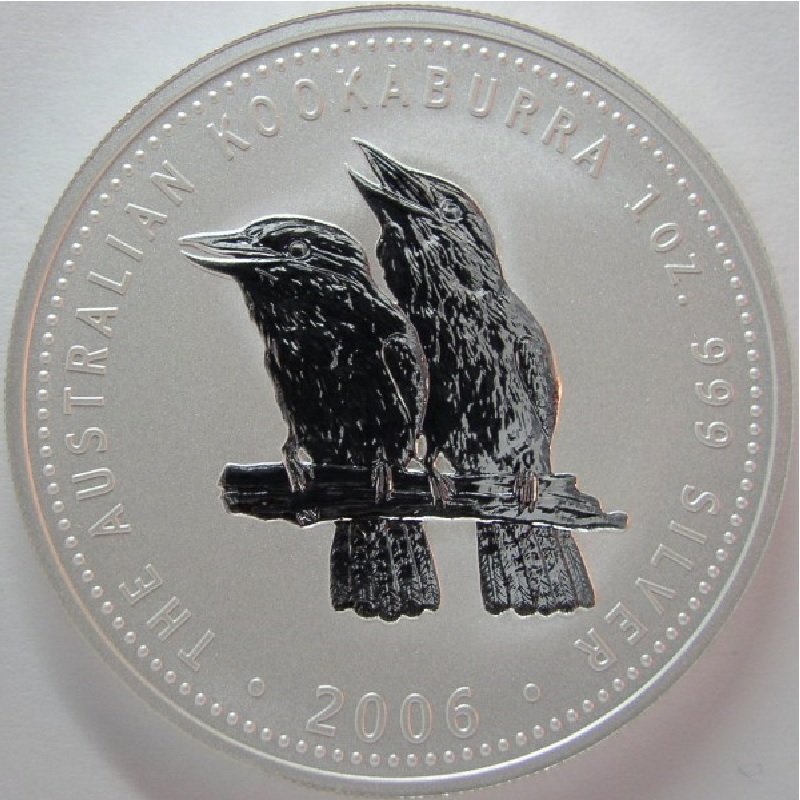 2006 1oz. Australia Kookaburra Silver bullion coin - reverse side